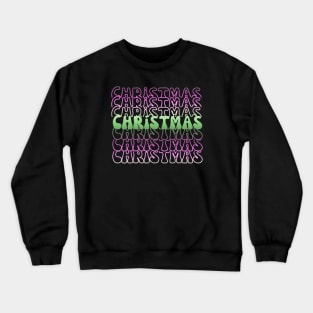 Gradient Retro Christmas Sunrise Crewneck Sweatshirt